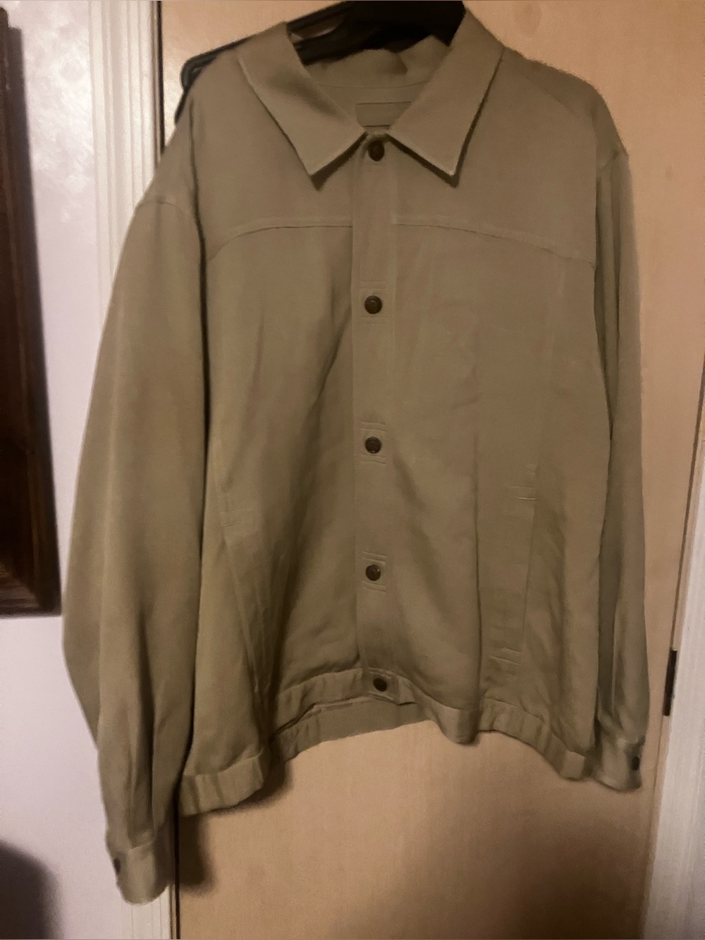 Tommy Bahama ( Millonaire )Men's Lightweight Button-Up Jacket beige XL , snaps
